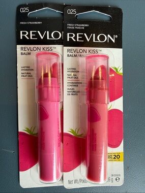 Revlon Kiss Balm Fresh Strawberry Pink Duo